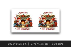 Watercolor cute gnome family fireplace presents gifts Christmas quote print 20 oz tumbler skinny mug wrap clipart t-shirt sublimation printable design