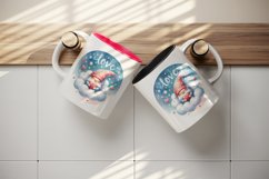 Watercolor cute gnome sleeping on cloud heart Love quote Valentine Day print 20oz tumbler skinny mug wrap clipart t-shirt sublimation printable design