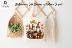 Watercolor Cute Gnomes in Autumn Clipart, Autumn Mug PNG Product Image 6