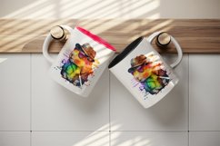 Watercolor cute guinea pig detective cloak and hat animal pet print 20 oz tumbler skinny mug wrap clipart t-shirt sublimation printable design