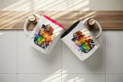 Watercolor cute guinea pig detective cloak and hat animal pet print 20 oz tumbler skinny mug wrap clipart t-shirt sublimation printable design