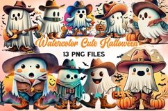 Watercolor Cute Halloween Sublimation Product Image 1