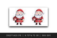 Watercolor cute happy Santa Claus Merry Christmas New Year winter print 20 oz tumbler skinny mug wrap clipart t-shirt sublimation printable design