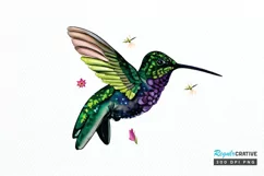 Watercolor Cute Hummingbird PNG Clipart Product Image 1