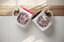 Watercolor cute kittens cats paw prints Stay Positive motivational quote print tumbler skinny mug wrap clipart t-shirt sublimation printable design