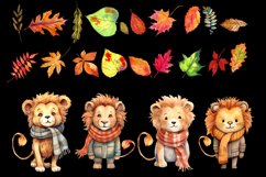 lion In Autumn Clipart, Fall illustration Product Image 3