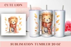 Watercolor Cute Giraffe Tumbler Wrap 20 oz Product Image 1