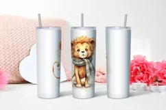 Watercolor Cute Giraffe Tumbler Wrap 20 oz Product Image 2