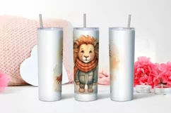 Watercolor Cute Giraffe Tumbler Wrap 20 oz Product Image 2