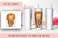 Watercolor Cute Giraffe Tumbler Wrap 20 oz Product Image 1