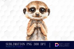 Cute Meerkat Sublimation PNG Clipart Product Image 1