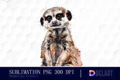 Cute Meerkat Illustration Clipart Product Image 1