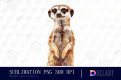 Cute Meerkat Sublimation PNG Clipart Product Image 1