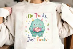 Watercolor Cute Monster Treats PNG Art Product Image 4