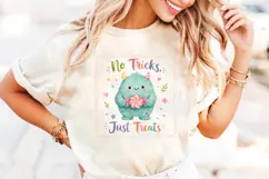 Watercolor Cute Monster Treats PNG Art Product Image 5