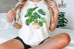 Cute Monstera In A Pot Tropical Plant Clipart Bundle Product Image 3