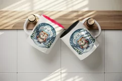 Watercolor cute owl singing Christmas carols starry night Fa La quote print 20 oz tumbler skinny mug wrap clipart t-shirt sublimation printable design