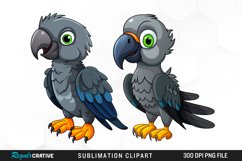 Cute Parrot Sublimation PNG Clipart Product Image 1