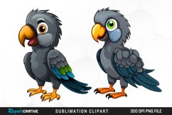 Cute Parrot Sublimation PNG Clipart Product Image 1