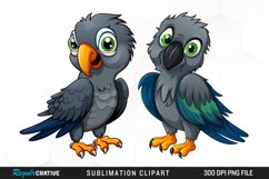 Cute Parrot Sublimation PNG Clipart Product Image 1