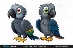 Cute Parrot Sublimation PNG Clipart Product Image 1