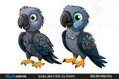 Cute Parrot Sublimation PNG Clipart Product Image 1