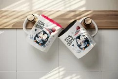 Watercolor cute penguin holding hot cocoa Cozy Christmas quote print 20 oz tumbler skinny mug wrap clipart t-shirt sublimation printable design