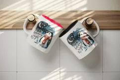 Watercolor cute penguin winter Starry Holiday Night Christmas quote print 20 oz tumbler skinny mug wrap clipart t-shirt sublimation printable design