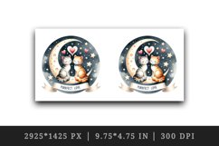 Watercolor cute playful cats hearts Purrfect love quote Valentine Day print 20 oz tumbler skinny mug wrap clipart t-shirt sublimation printable design