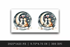 Watercolor cute playful cats hearts Purrfect love quote Valentine Day print 20 oz tumbler skinny mug wrap clipart t-shirt sublimation printable design