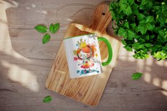 Watercolor princess mug, cup wrap sublimation design png Product Image 3