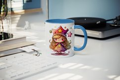 Watercolor princess mug, cup wrap sublimation design png Product Image 4