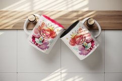 Watercolor princess mug, cup wrap sublimation design png Product Image 5