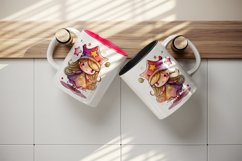 Watercolor princess mug, cup wrap sublimation design png Product Image 5