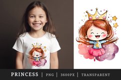Watercolor princess t-shirt sublimation print design png Product Image 1