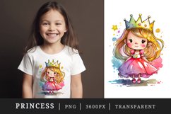 Watercolor princess t-shirt sublimation print design png Product Image 1