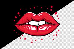 Watercolor cute red woman lips love 20 oz tumbler skinny mug wrap clipart t-shirt sublimation printable design