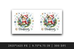 Watercolor cute reindeer hat scarf Merry Christmas quote print 20 oz tumbler skinny mug wrap clipart t-shirt sublimation printable design