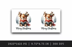 Watercolor cute reindeer reading book cozy Merry Christmas quote print 20 oz tumbler skinny mug wrap clipart t-shirt sublimation printable design