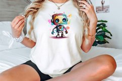 Watercolor Cute Robot Clipart Bundle Product Image 3