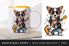 Rock&#039;n&#039;Roll puppy mug, cup wrap sublimation design bundle Product Image 5