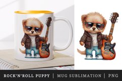 Rock&#039;n&#039;Roll puppy mug, cup wrap sublimation design bundle Product Image 6