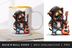 Rock&#039;n&#039;Roll puppy mug, cup wrap sublimation design bundle Product Image 7
