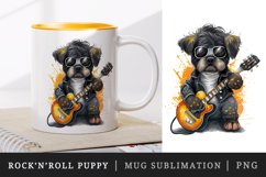 Rock&#039;n&#039;Roll puppy mug, cup wrap sublimation design bundle Product Image 8