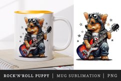 Rock&#039;n&#039;Roll puppy mug, cup wrap sublimation design bundle Product Image 3