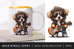 Rock&#039;n&#039;Roll puppy mug, cup wrap sublimation design bundle Product Image 4