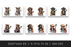 Rock&#039;n&#039;Roll puppy mug, cup wrap sublimation design bundle Product Image 2