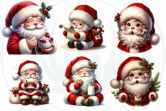 Cute Santa claus Christmas PNG Set Bundle for sublimation Product Image 6