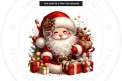 Cute Santa claus Christmas PNG Set Bundle for sublimation Product Image 9