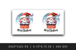 Watercolor cute Santa Claus stuck in chimney Merry Christmas quote print 20 oz tumbler skinny mug wrap clipart t-shirt sublimation printable design